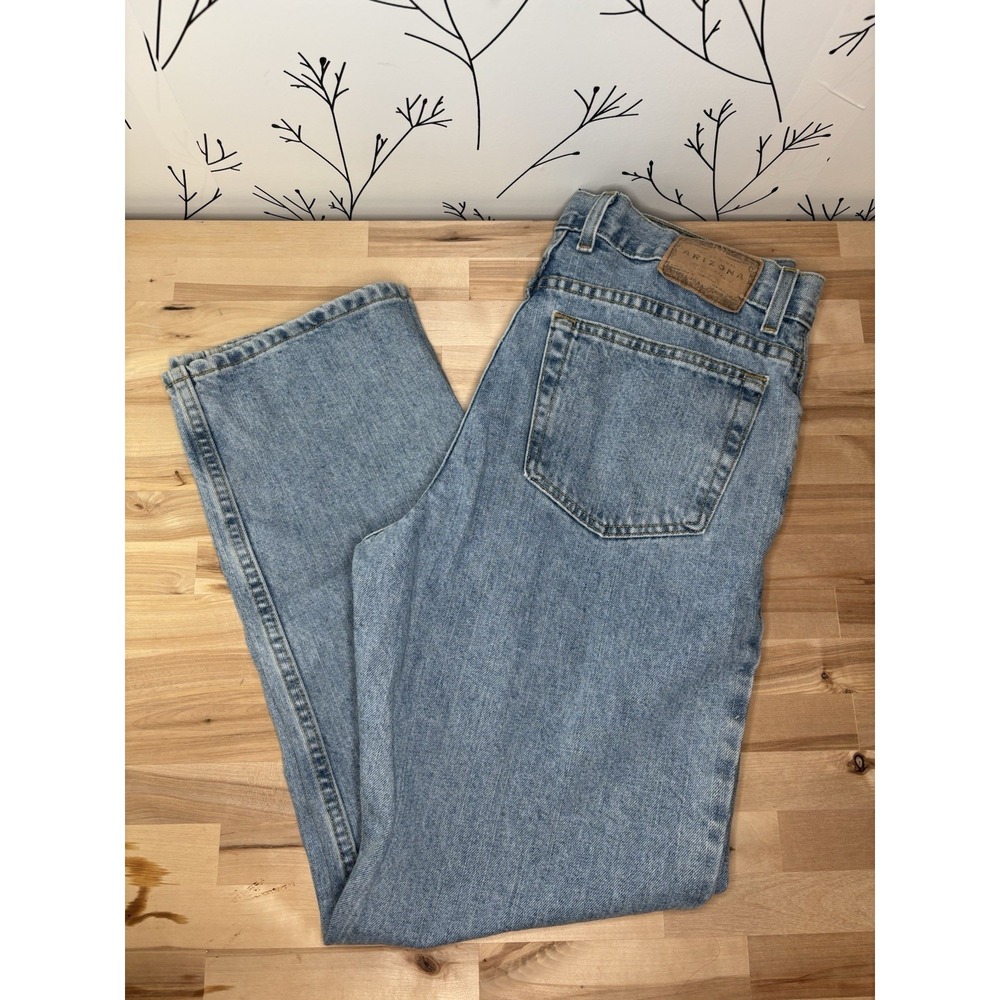 Arizona Jeans 34x30 Men's Light Blue Denim Straight Regular Fit 100% Cotton